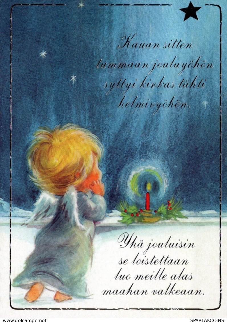 ENGEL WEIHNACHTSFERIEN Feiern & Feste Vintage Ansichtskarte Postkarte CPSM #PAJ209.DE - Angels