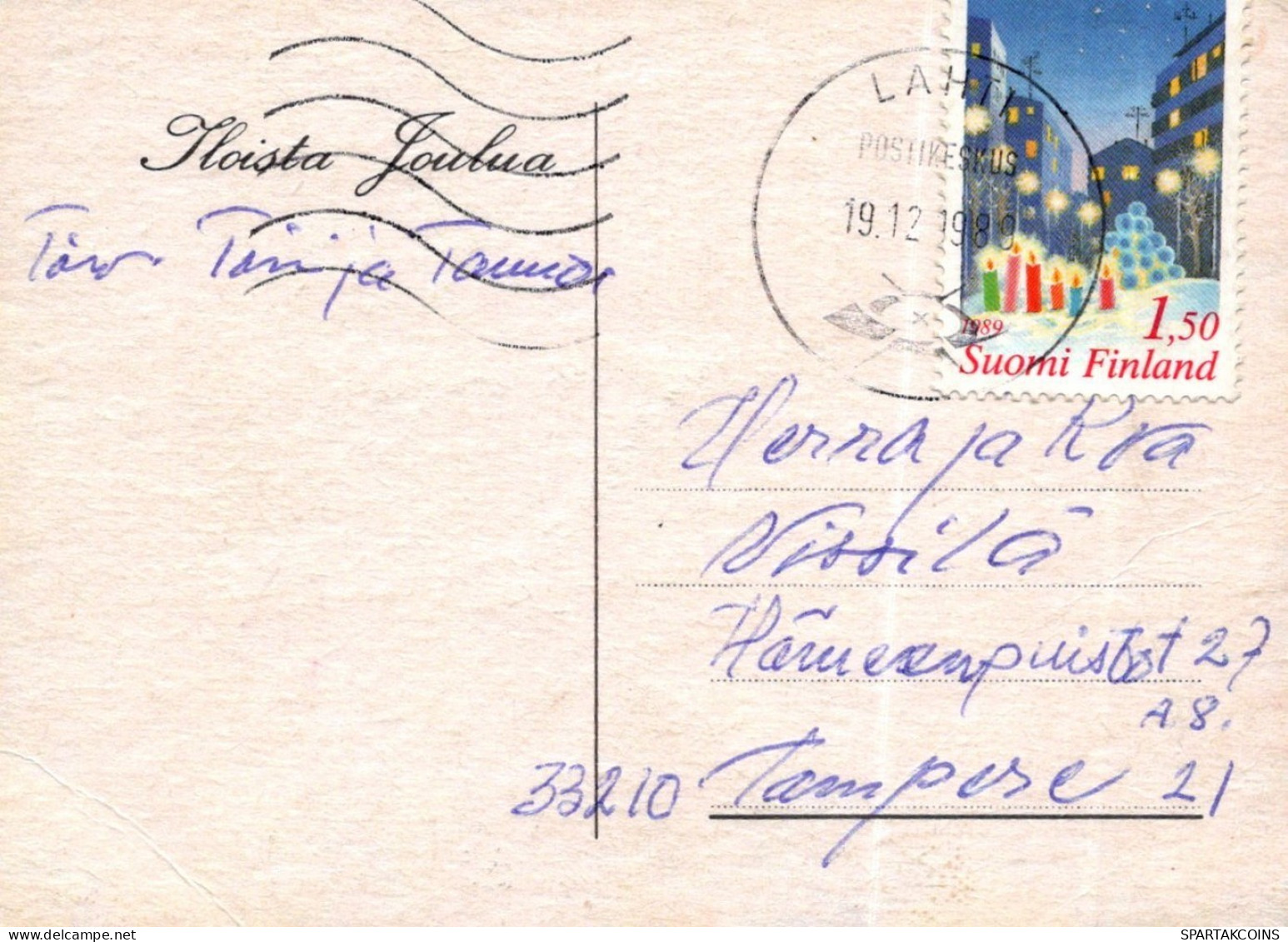 WEIHNACHTSMANN SANTA CLAUS WEIHNACHTSFERIEN Vintage Postkarte CPSMPF #PAJ399.DE - Santa Claus