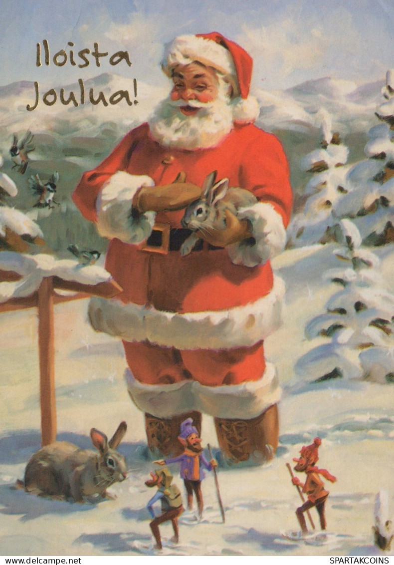 WEIHNACHTSMANN SANTA CLAUS WEIHNACHTSFERIEN Vintage Postkarte CPSM #PAJ533.DE - Santa Claus