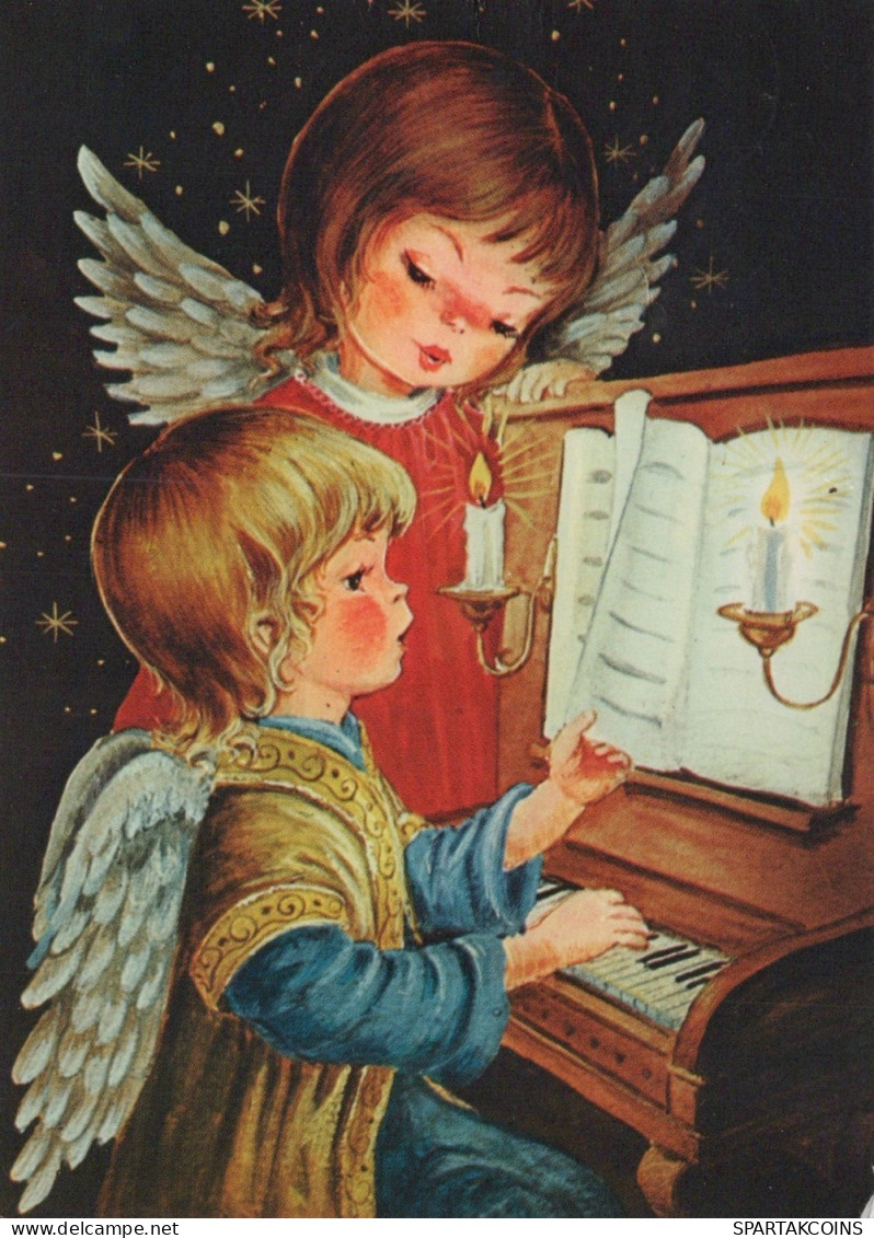 ENGEL WEIHNACHTSFERIEN Feiern & Feste Vintage Ansichtskarte Postkarte CPSM #PAH951.DE - Angeli