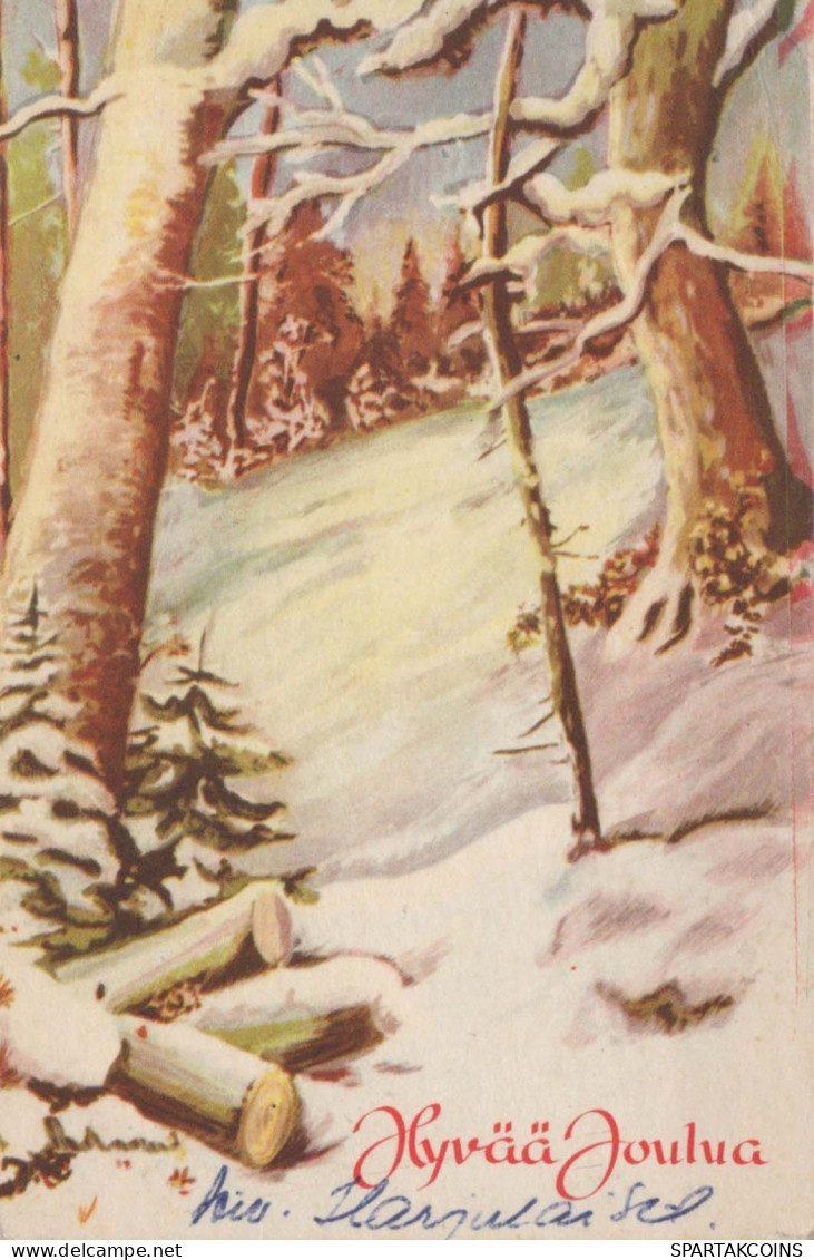 Bonne Année Noël Vintage Carte Postale CPSMPF #PKG285.FR - New Year