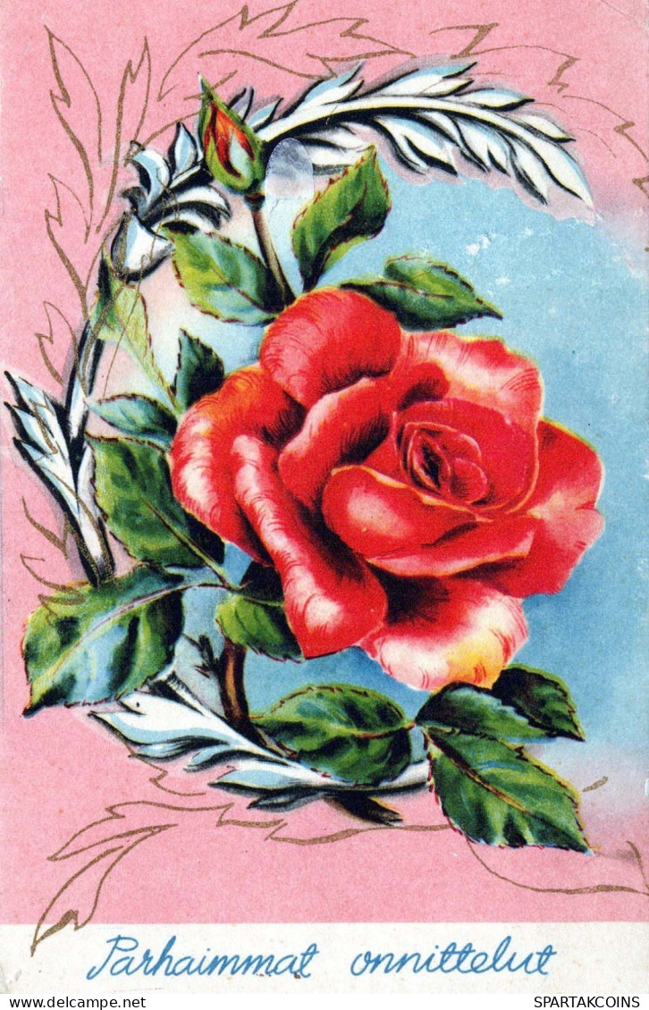 FLEURS Vintage Carte Postale CPA #PKE742.FR - Flores