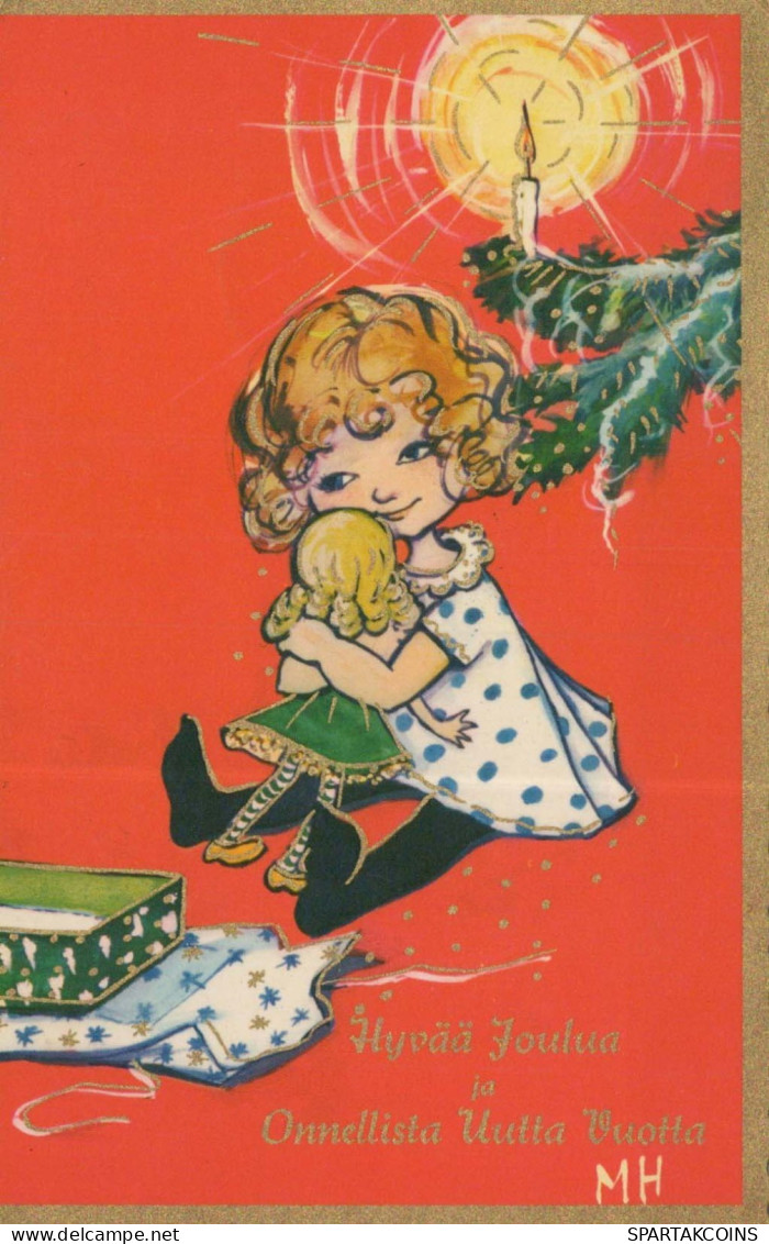 Bonne Année Noël ENFANTS Vintage Carte Postale CPSMPF #PKD606.FR - New Year