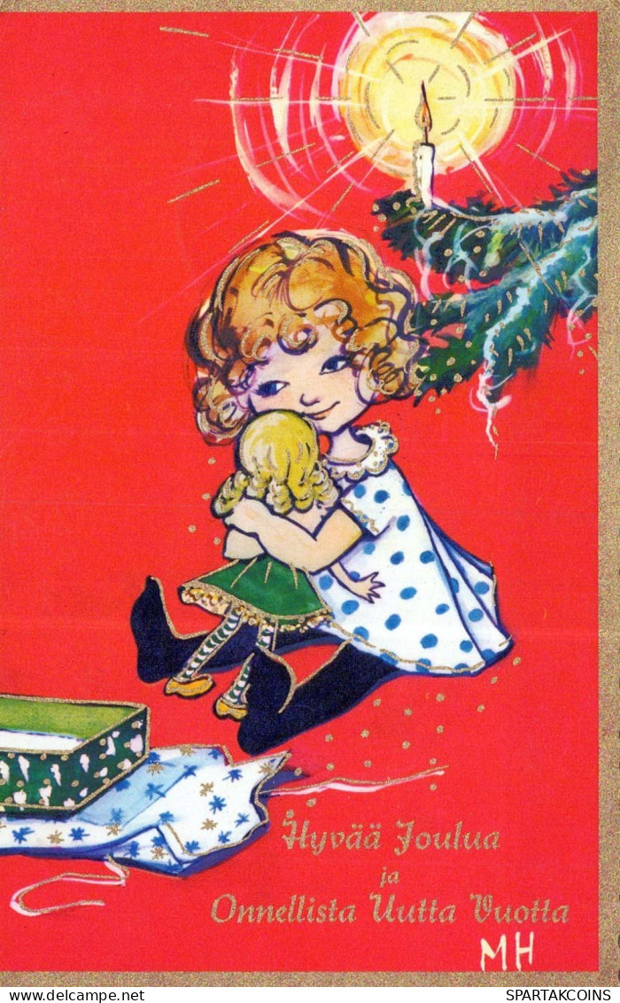 Bonne Année Noël ENFANTS Vintage Carte Postale CPSMPF #PKD606.FR - New Year