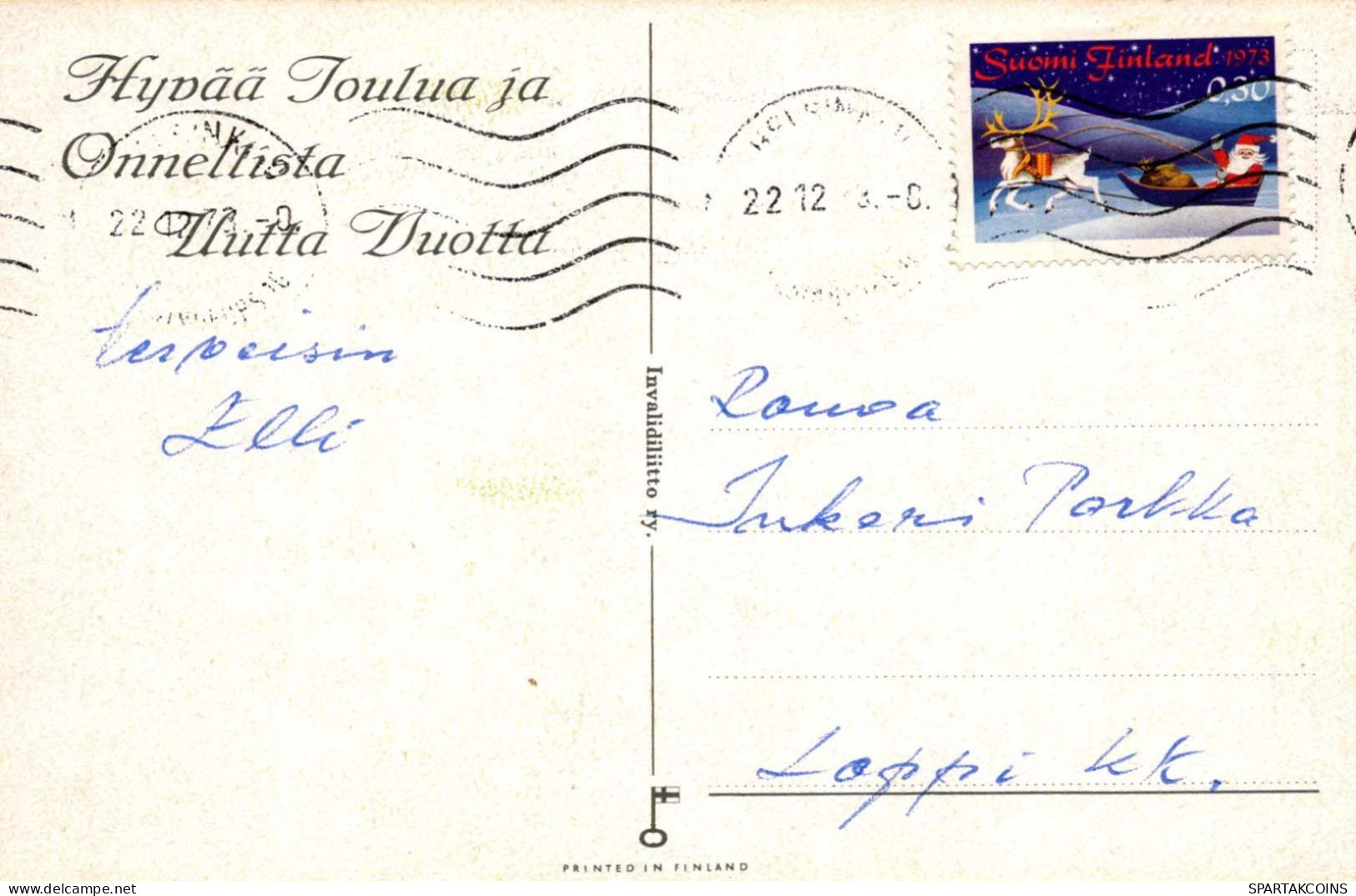 Bonne Année Noël BOUGIE Vintage Carte Postale CPSMPF #PKD051.FR - New Year
