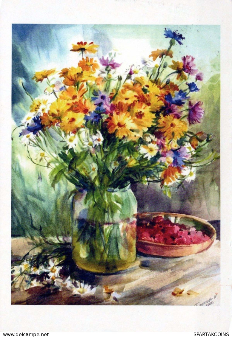 FLEURS Vintage Carte Postale CPSM #PBZ025.FR - Flores