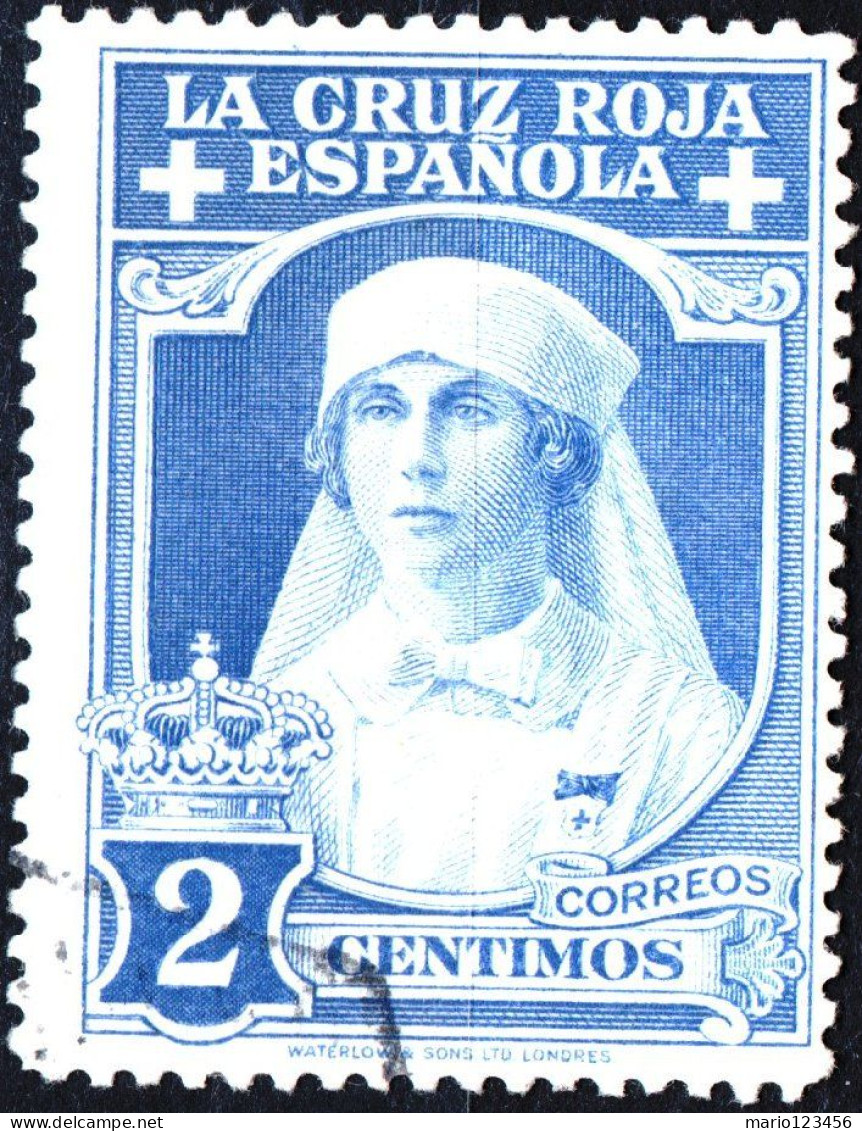 SPAGNA, SPAIN, CROCE ROSSA, RED CROSS, 1926, USATI Mi:ES 299, Scott:ES B2, Yt:ES 288A - Gebraucht