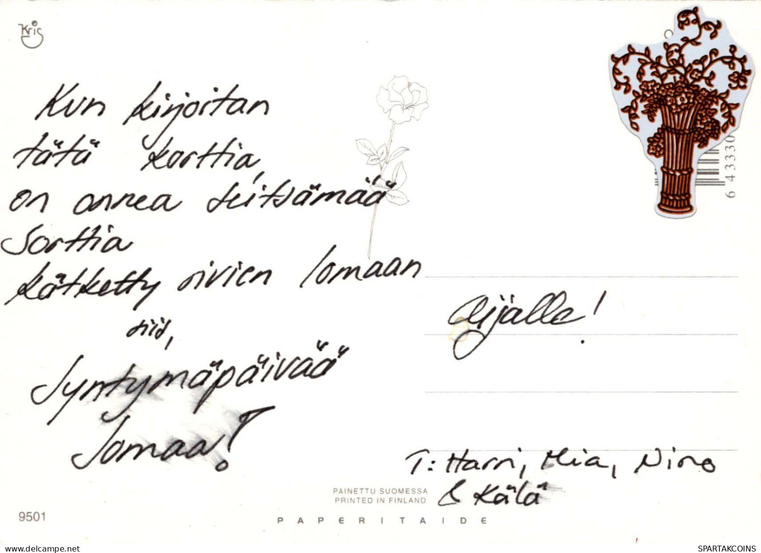Bonne Année Noël BOUGIE Vintage Carte Postale CPSM #PBN615.FR - New Year