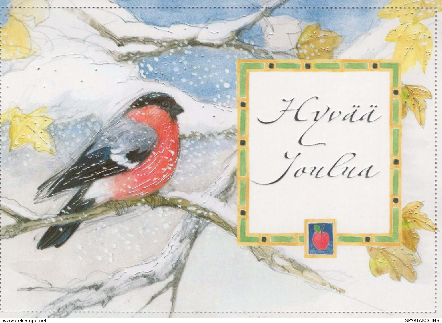 Bonne Année Noël OISEAU Vintage Carte Postale CPSM #PBM730.FR - New Year