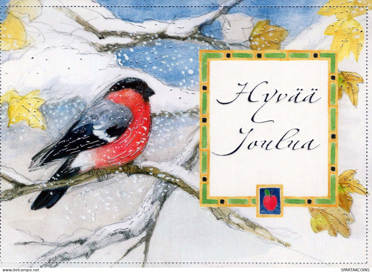 Bonne Année Noël OISEAU Vintage Carte Postale CPSM #PBM730.FR - New Year