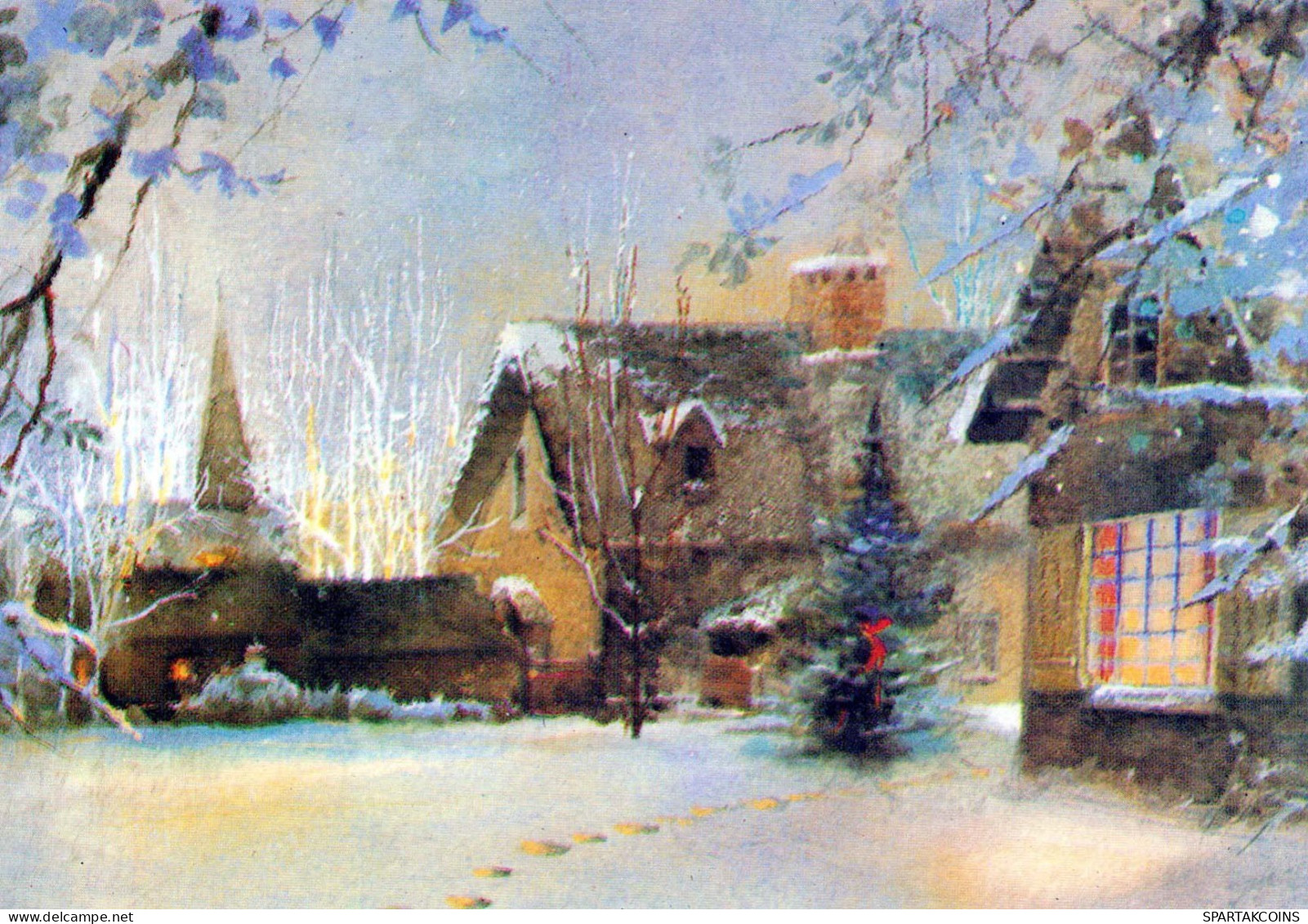 Bonne Année Noël Vintage Carte Postale CPSM #PBM857.FR - New Year