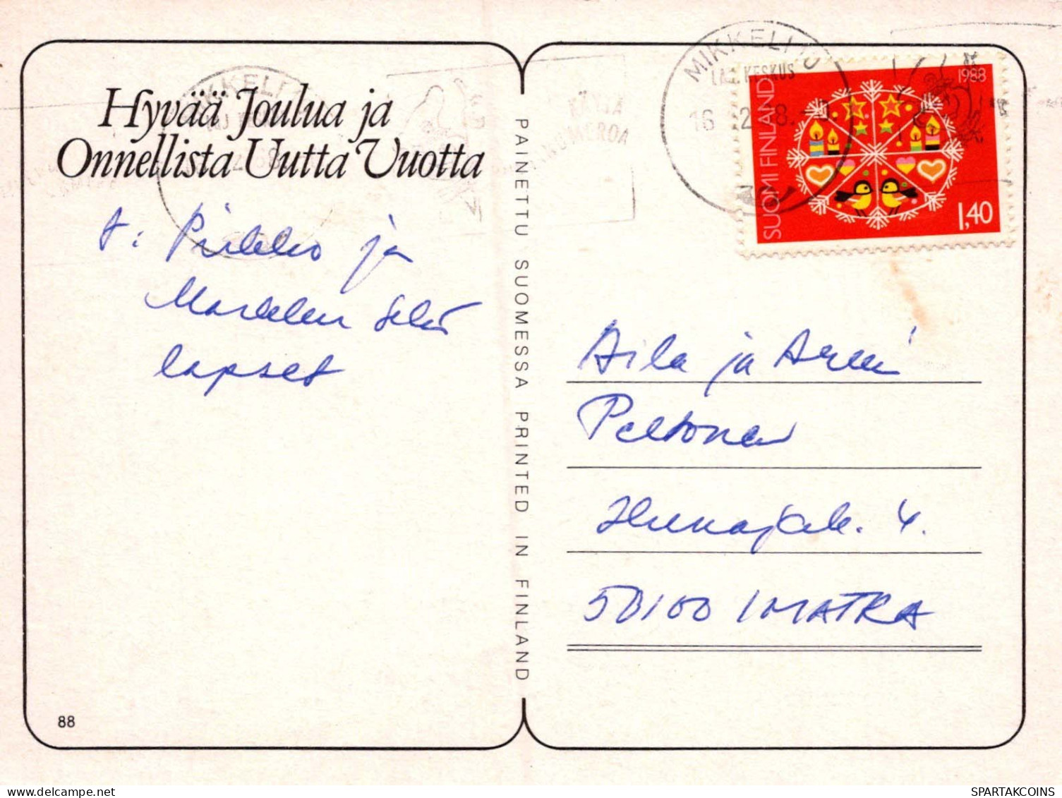 Bonne Année Noël Vintage Carte Postale CPSM #PBN116.FR - New Year