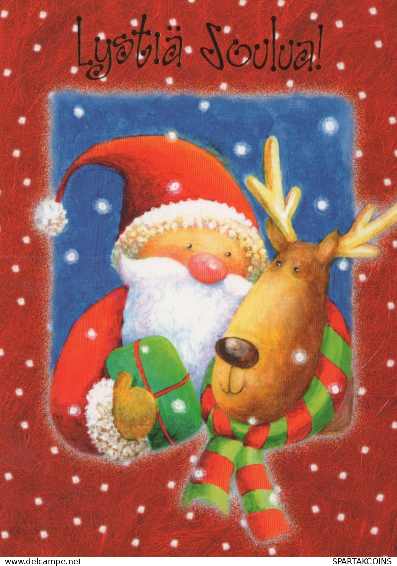 PÈRE NOËL Bonne Année Noël Vintage Carte Postale CPSM #PBL369.FR - Santa Claus