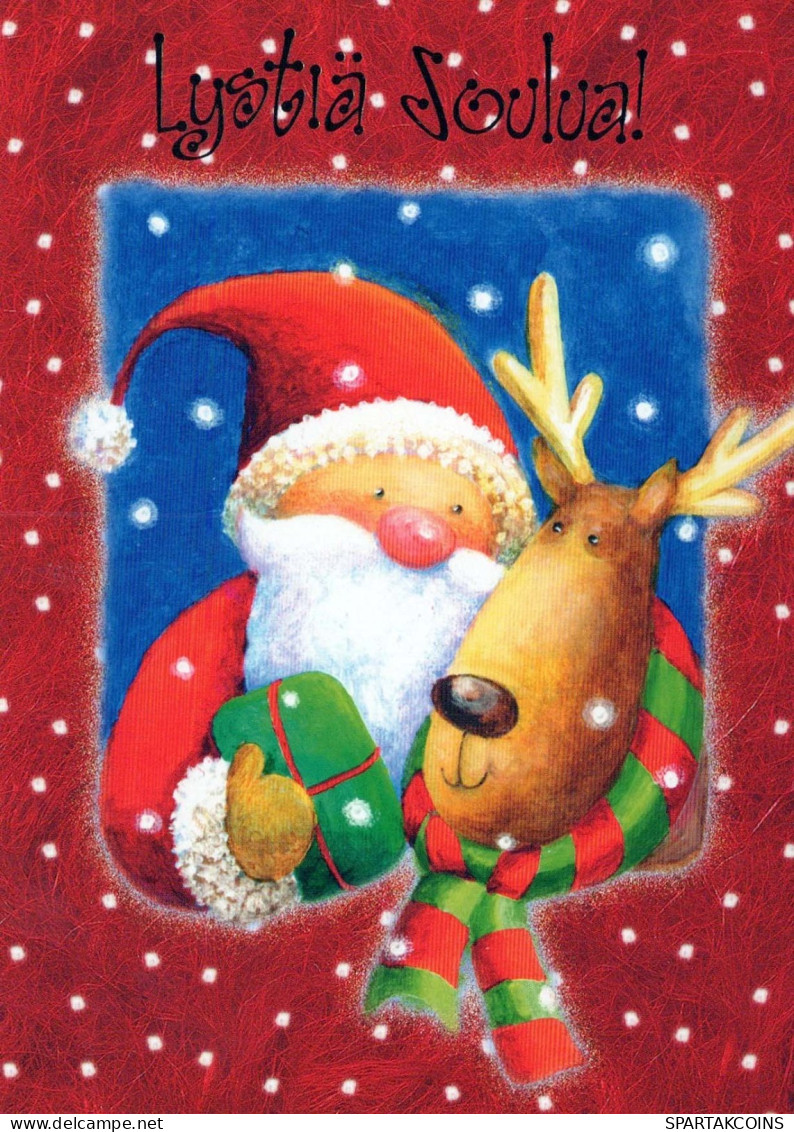 PÈRE NOËL Bonne Année Noël Vintage Carte Postale CPSM #PBL369.FR - Santa Claus