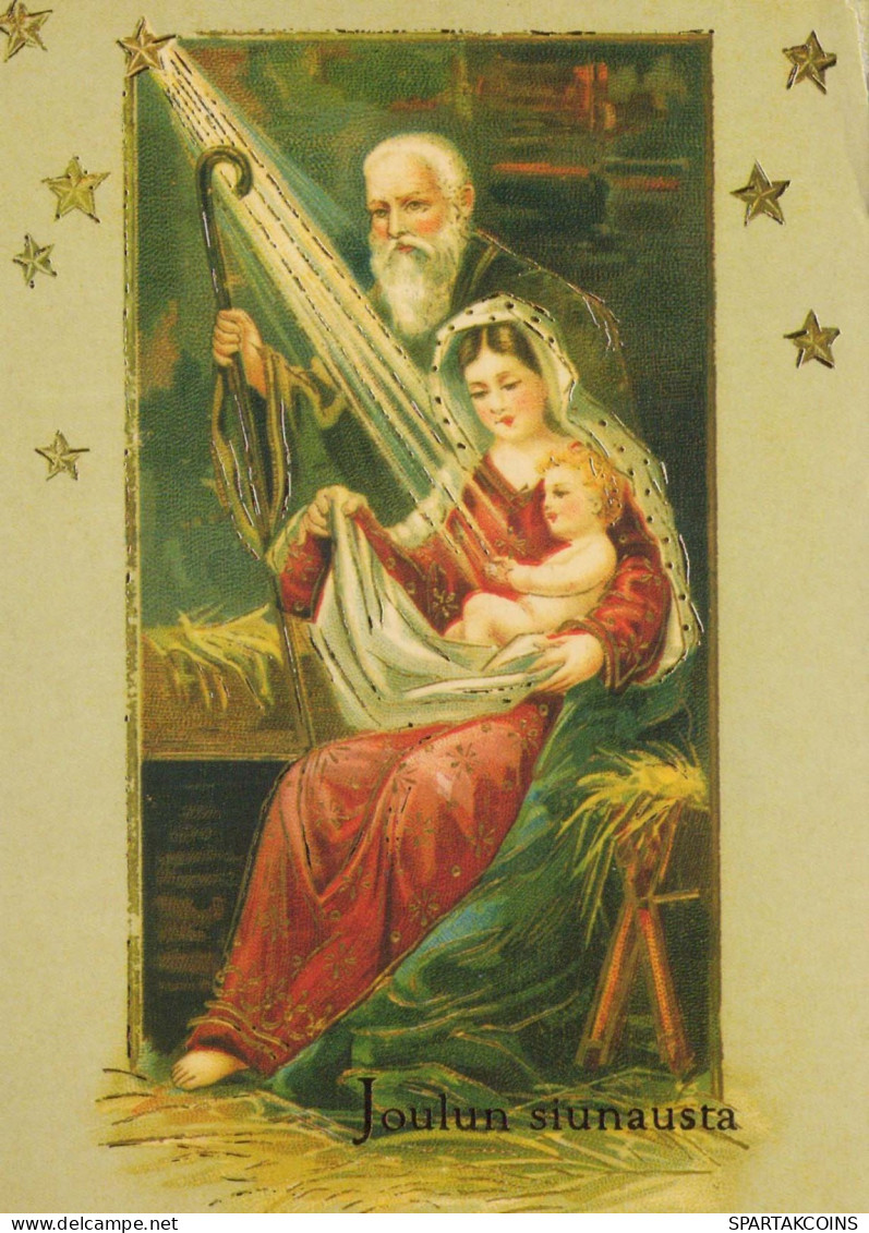 Vierge Marie Madone Bébé JÉSUS Noël Religion Vintage Carte Postale CPSM #PBB902.FR - Vierge Marie & Madones