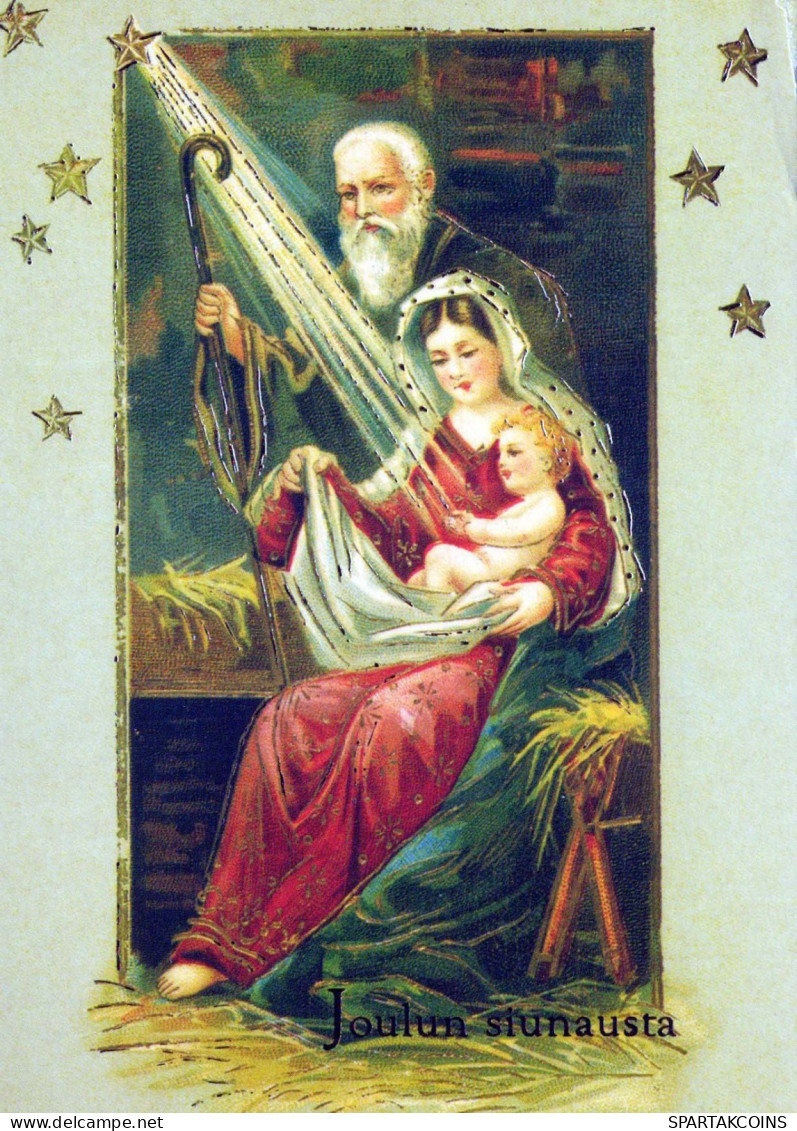 Vierge Marie Madone Bébé JÉSUS Noël Religion Vintage Carte Postale CPSM #PBB902.FR - Maagd Maria En Madonnas