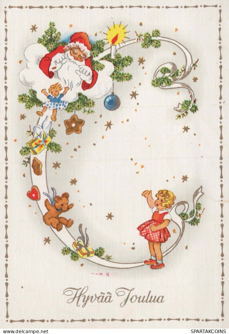 Bonne Année Noël GNOME Vintage Carte Postale CPSM #PBL700.FR - New Year