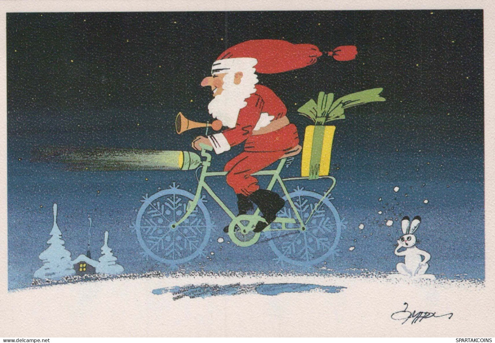 Bonne Année Noël GNOME Vintage Carte Postale CPSM #PBL635.FR - New Year