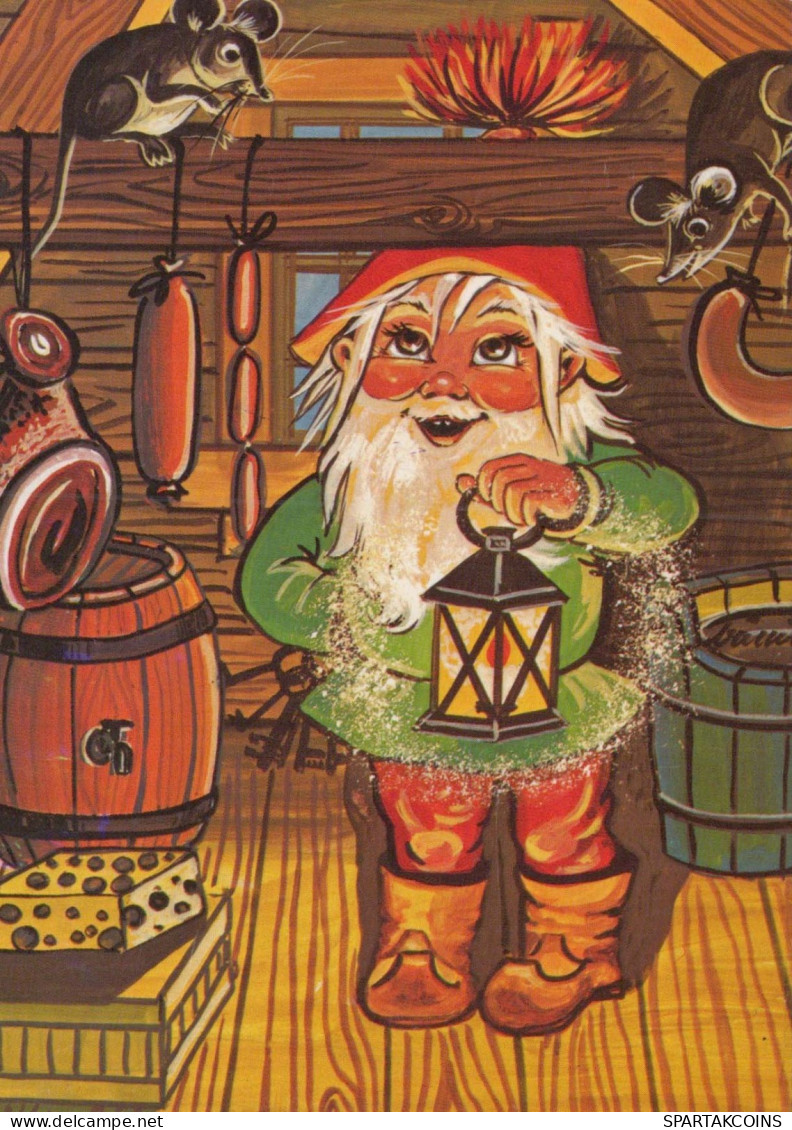 PÈRE NOËL Bonne Année Noël Vintage Carte Postale CPSM #PBL246.FR - Santa Claus
