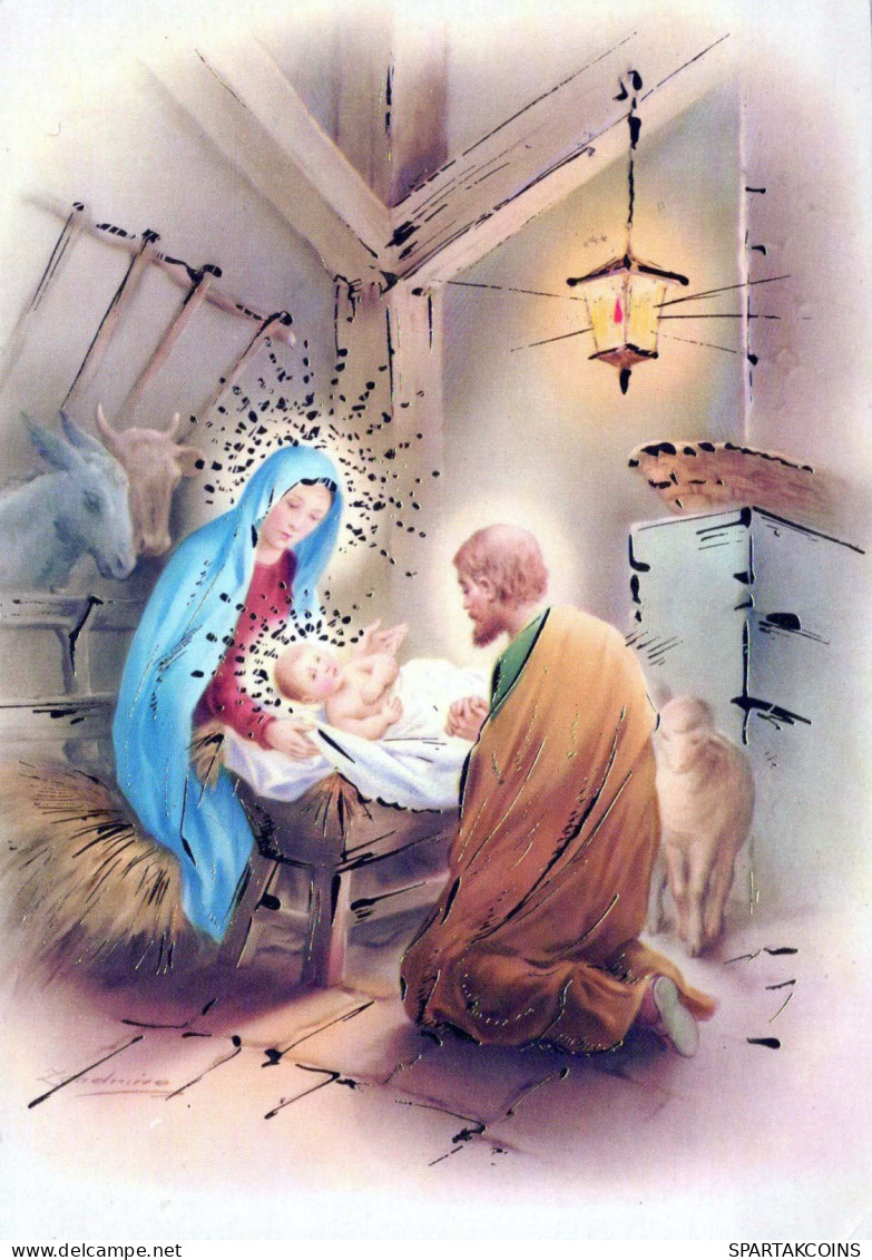 Vierge Marie Madone Bébé JÉSUS Noël Religion Vintage Carte Postale CPSM #PBB838.FR - Virgen Mary & Madonnas