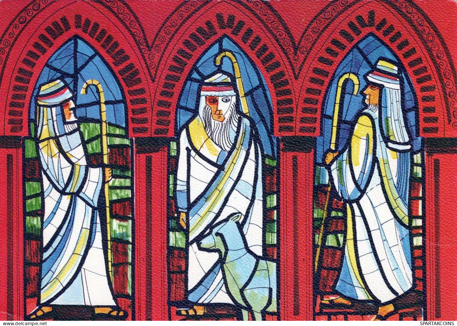 SAINTS ET SAINTES Noël Christianisme Religion Vintage Carte Postale CPSM #PBB974.FR - Saints