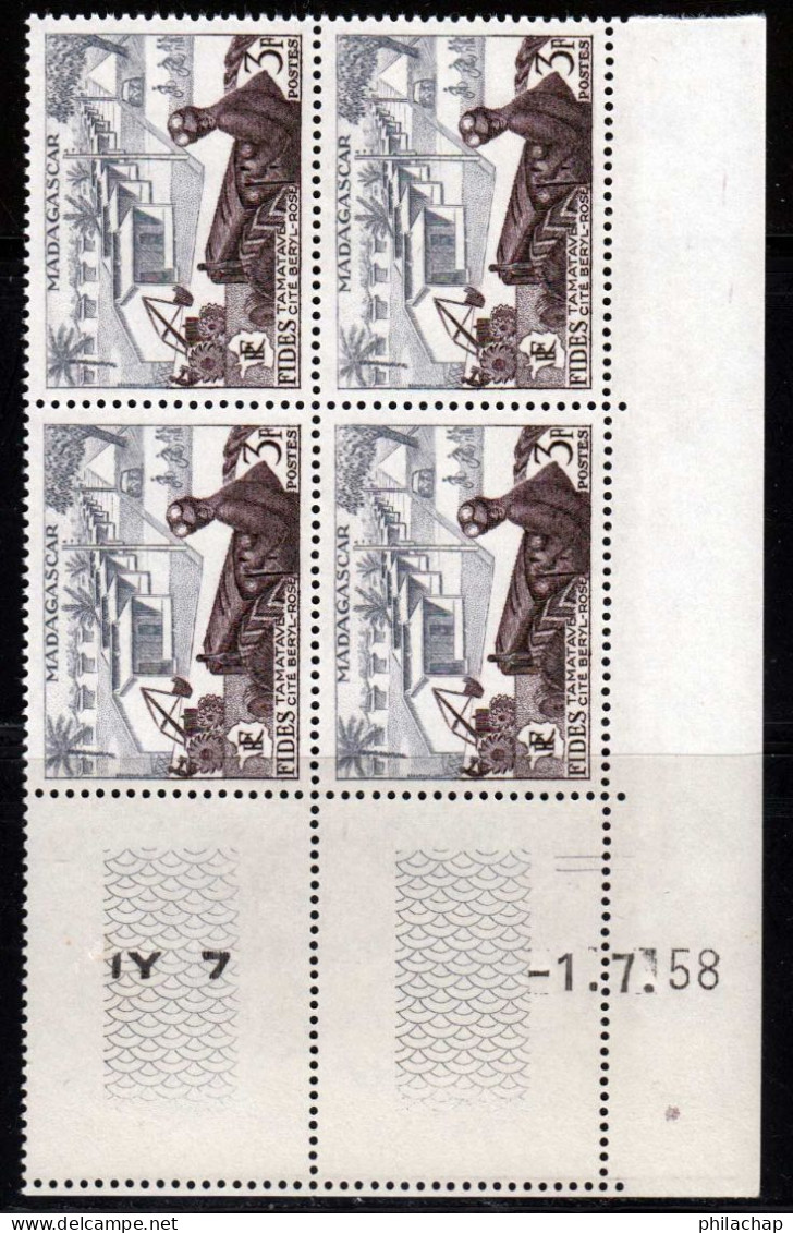 Madagascar 1956 Yvert 327 ** TB Coin Date - Unused Stamps