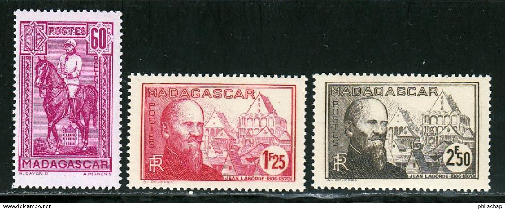 Madagascar 1939 Yvert 216 - 222 - 224 ** TB Bord De Feuille - Unused Stamps