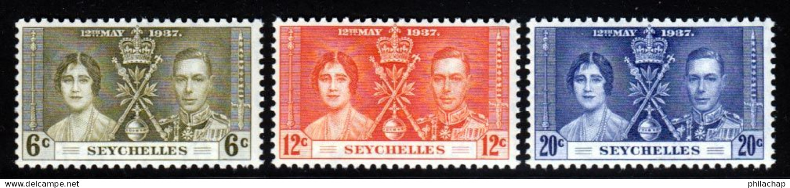 Seychelles 1937 Yvert 115 / 117 ** TB - Seychelles (...-1976)