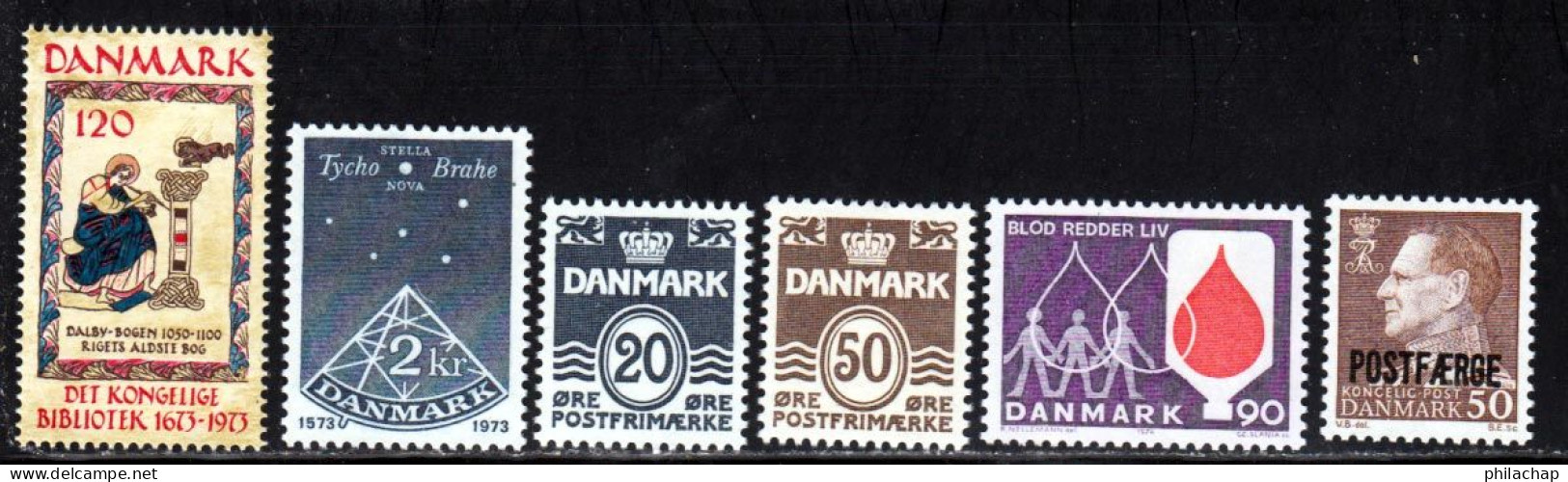 Danemark 1973 Yvert 557 - 558 - 564 / 566 ** TB - Ungebraucht
