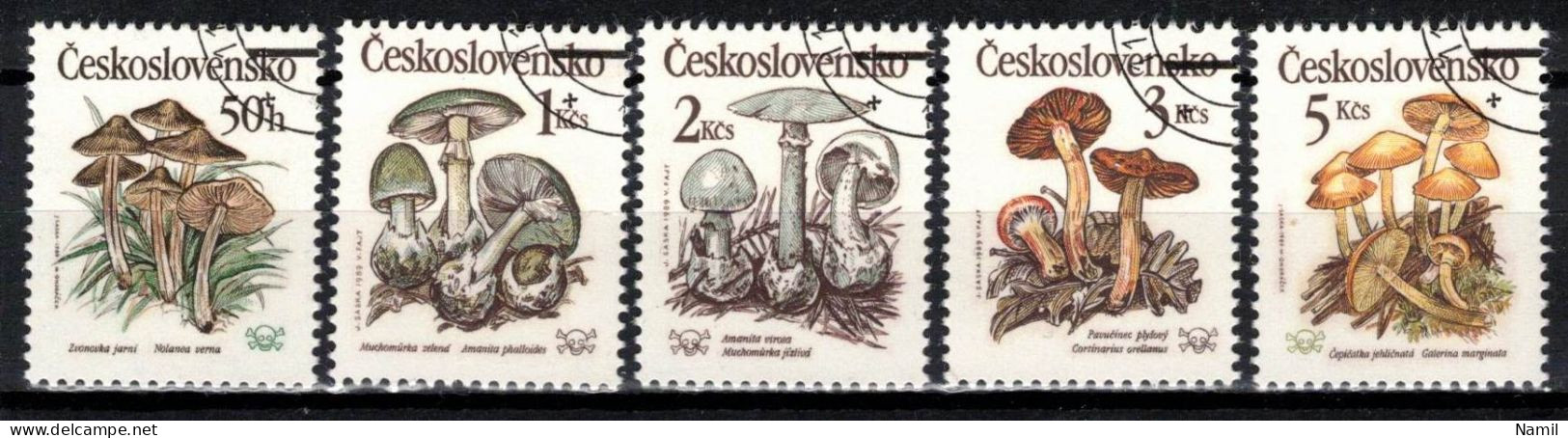 Tchécoslovaquie 1989 Mi 3017-21 (Yv 2818-22), Obliteré - Used Stamps