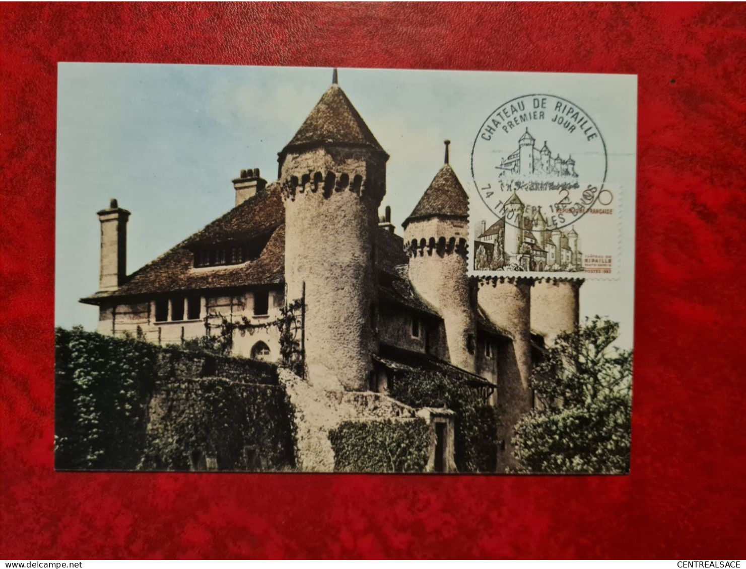 Carte Maximum 1982 THONON LES BAINS CHATEAU DE RIPAILLE - 1980-1989