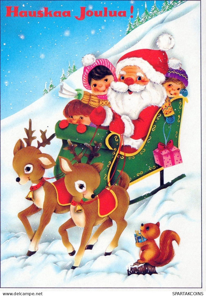 BABBO NATALE Natale Vintage Cartolina CPSM #PAJ950.IT - Santa Claus