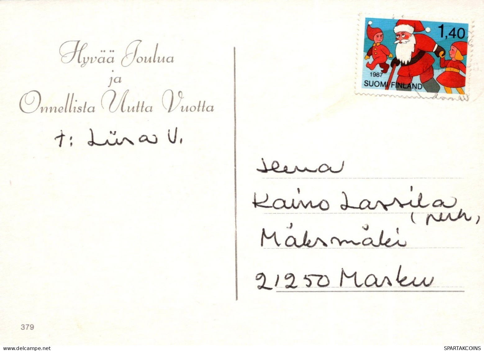 BABBO NATALE Natale Vintage Cartolina CPSM #PAJ601.IT - Santa Claus