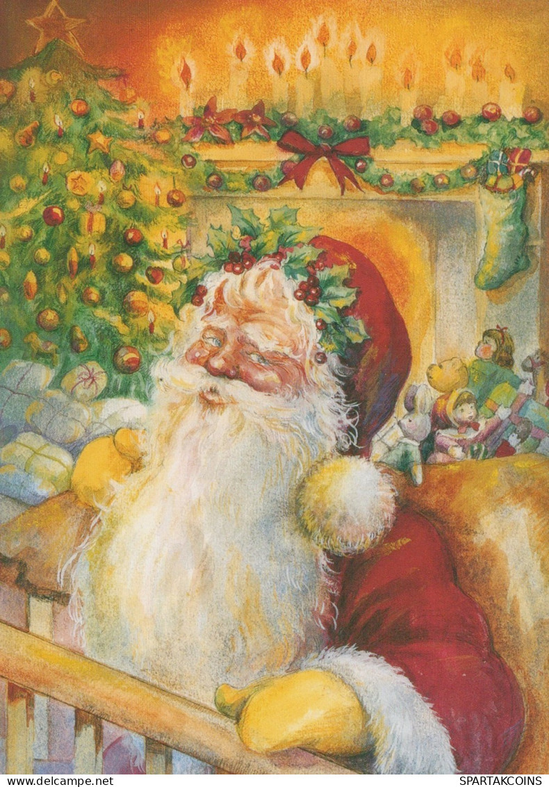 BABBO NATALE Natale Vintage Cartolina CPSM #PAJ809.IT - Kerstman