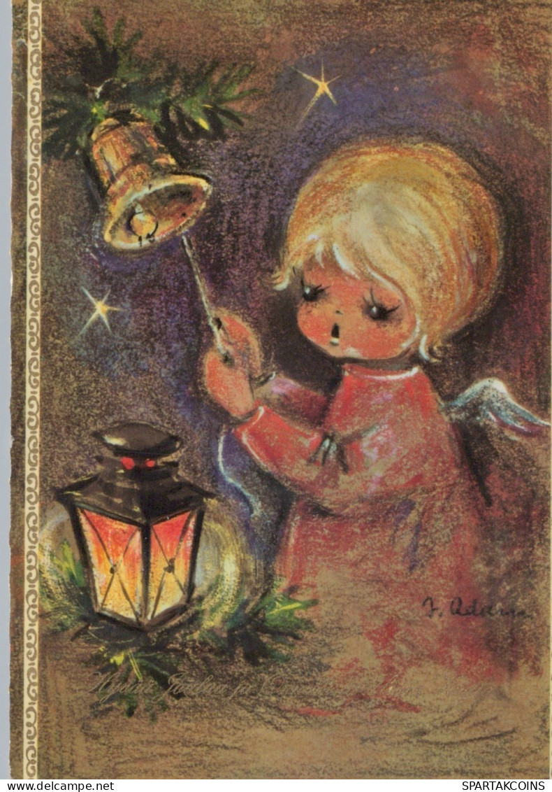 ANGELO Buon Anno Natale Vintage Cartolina CPSM #PAJ338.IT - Angeli