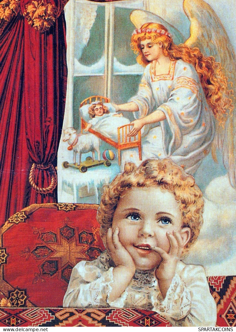 ANGELO Buon Anno Natale Vintage Cartolina CPSM #PAJ210.IT - Angels