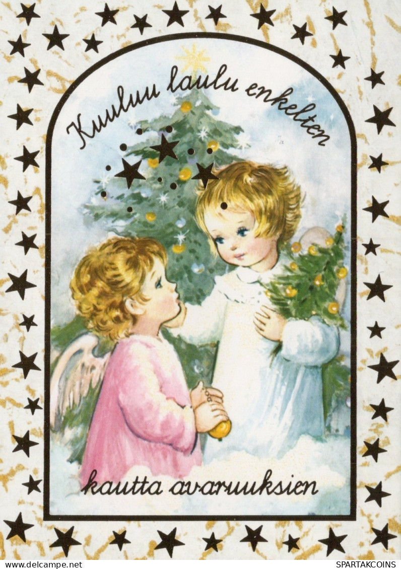 ANGELO Buon Anno Natale Vintage Cartolina CPSM #PAH952.IT - Anges
