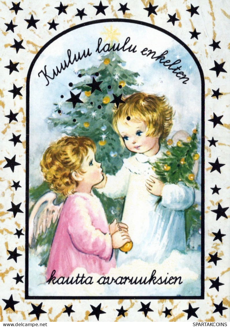 ANGELO Buon Anno Natale Vintage Cartolina CPSM #PAH952.IT - Anges
