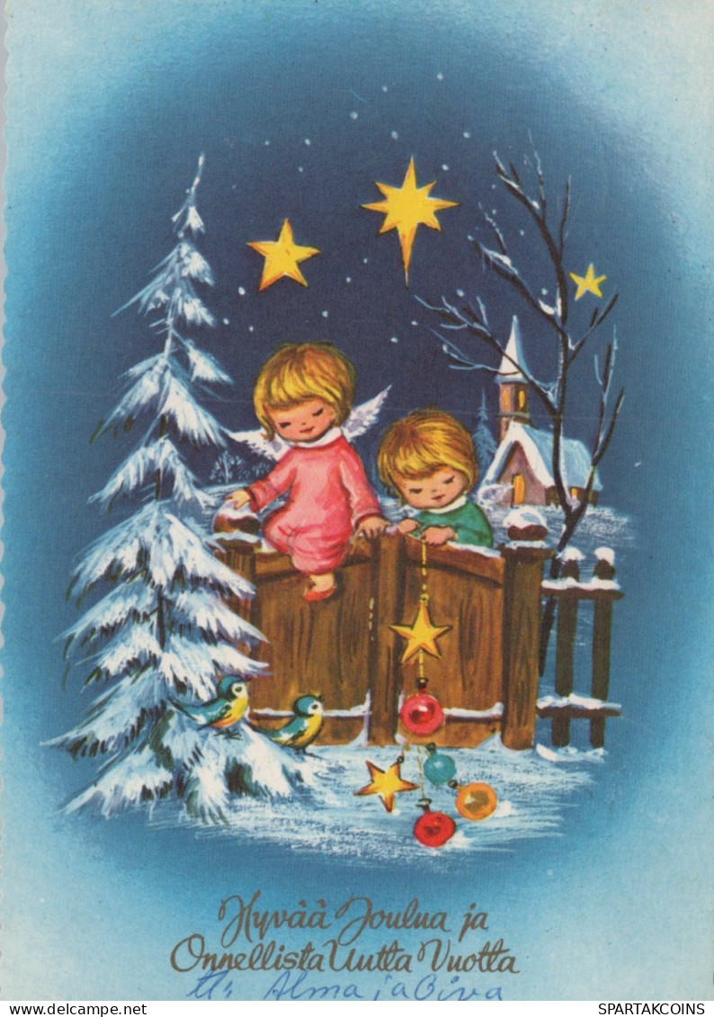 ANGELO Buon Anno Natale Vintage Cartolina CPSM #PAH641.IT - Angels