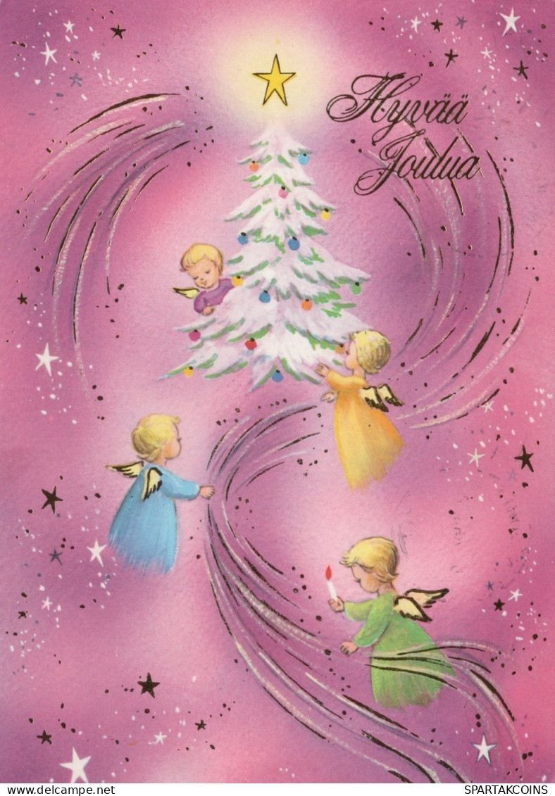 ANGELO Buon Anno Natale Vintage Cartolina CPSM #PAH394.IT - Engel