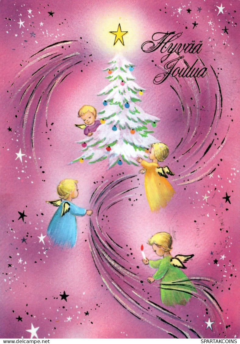 ANGELO Buon Anno Natale Vintage Cartolina CPSM #PAH394.IT - Anges