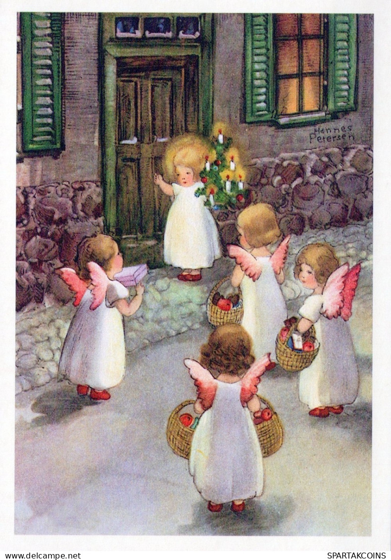 ANGELO Buon Anno Natale Vintage Cartolina CPSM #PAG885.IT - Anges