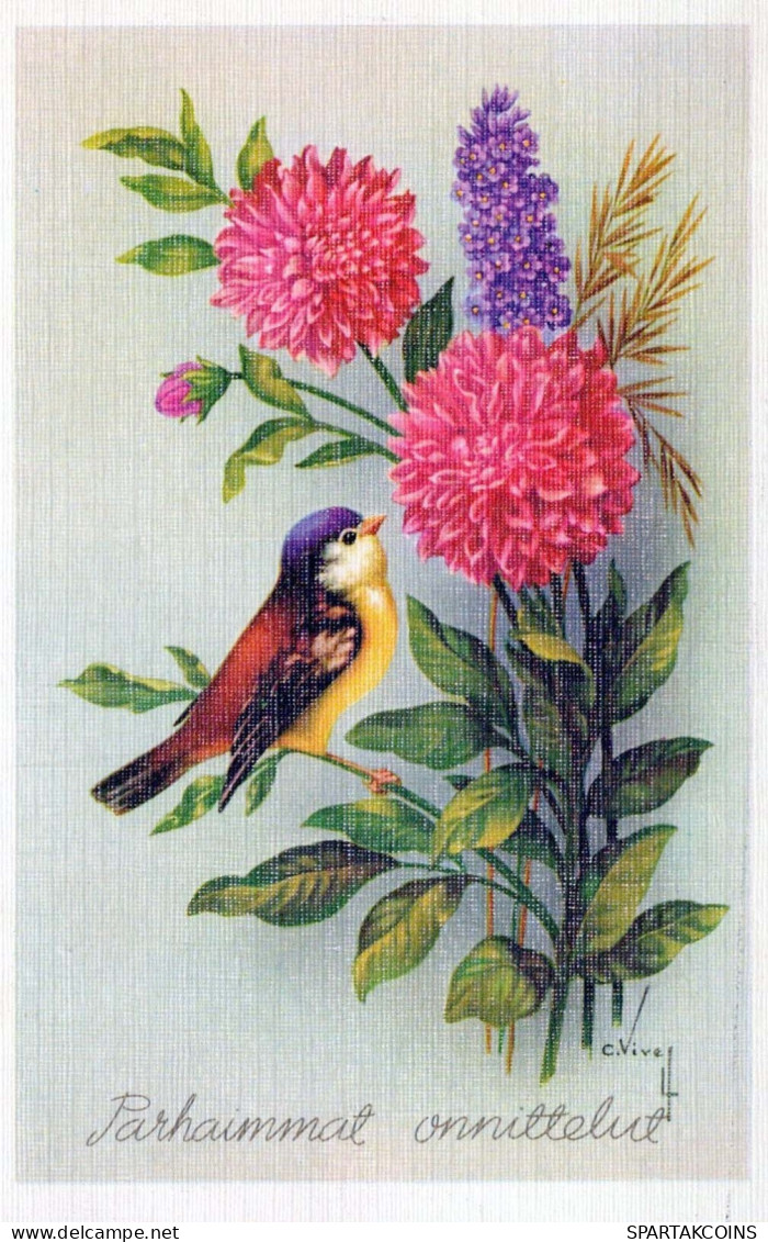 FLOWERS Vintage Ansichtskarte Postkarte CPSMPF #PKG105.DE - Bloemen