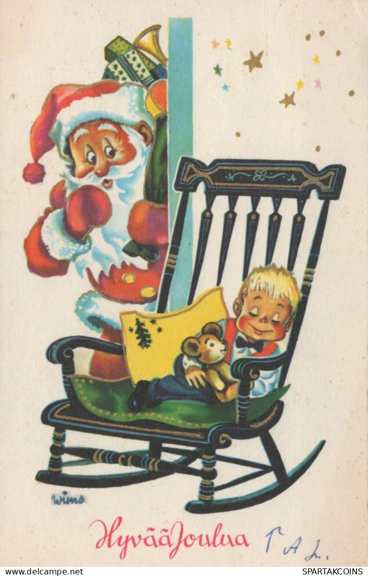 WEIHNACHTSMANN SANTA CLAUS Neujahr Weihnachten Vintage Ansichtskarte Postkarte CPSMPF #PKG348.DE - Kerstman