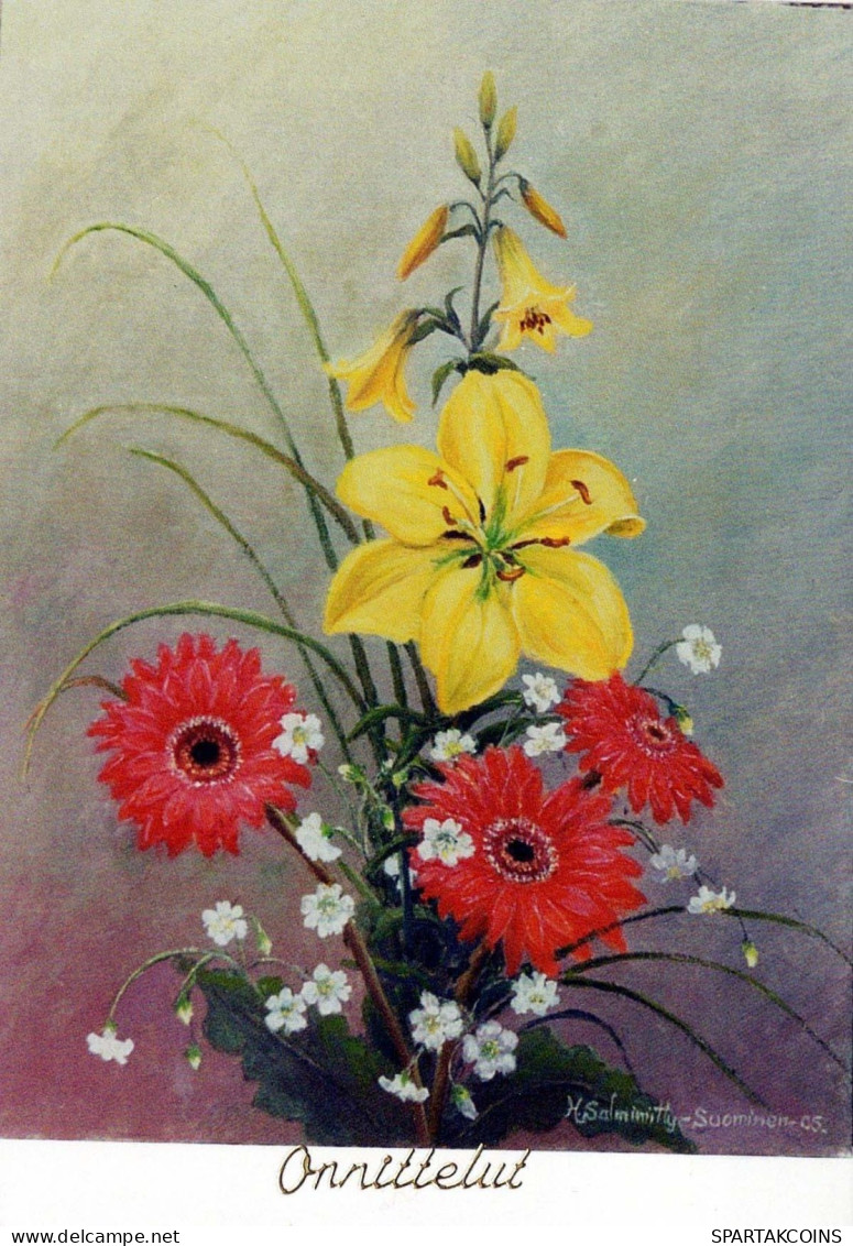 FLOWERS Vintage Ansichtskarte Postkarte CPSM #PBZ687.DE - Blumen