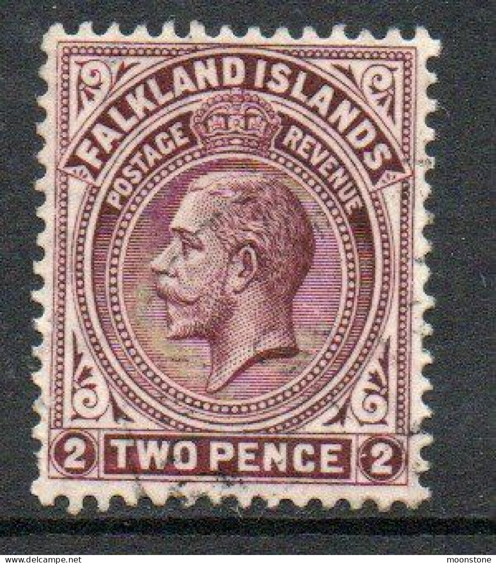 Falkland Islands GV 1918-20 2d Brown-purple Definitive, Perf 14, Wmk. Multiple Script CA, Used, SG 75 - Falklandeilanden