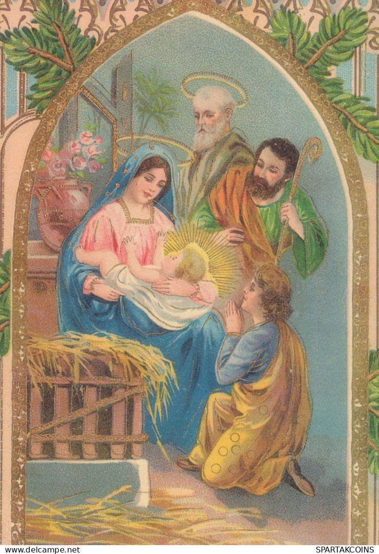 Jungfrau Maria Madonna Jesuskind Weihnachten Religion Vintage Ansichtskarte Postkarte CPSM #PBP932.DE - Maagd Maria En Madonnas