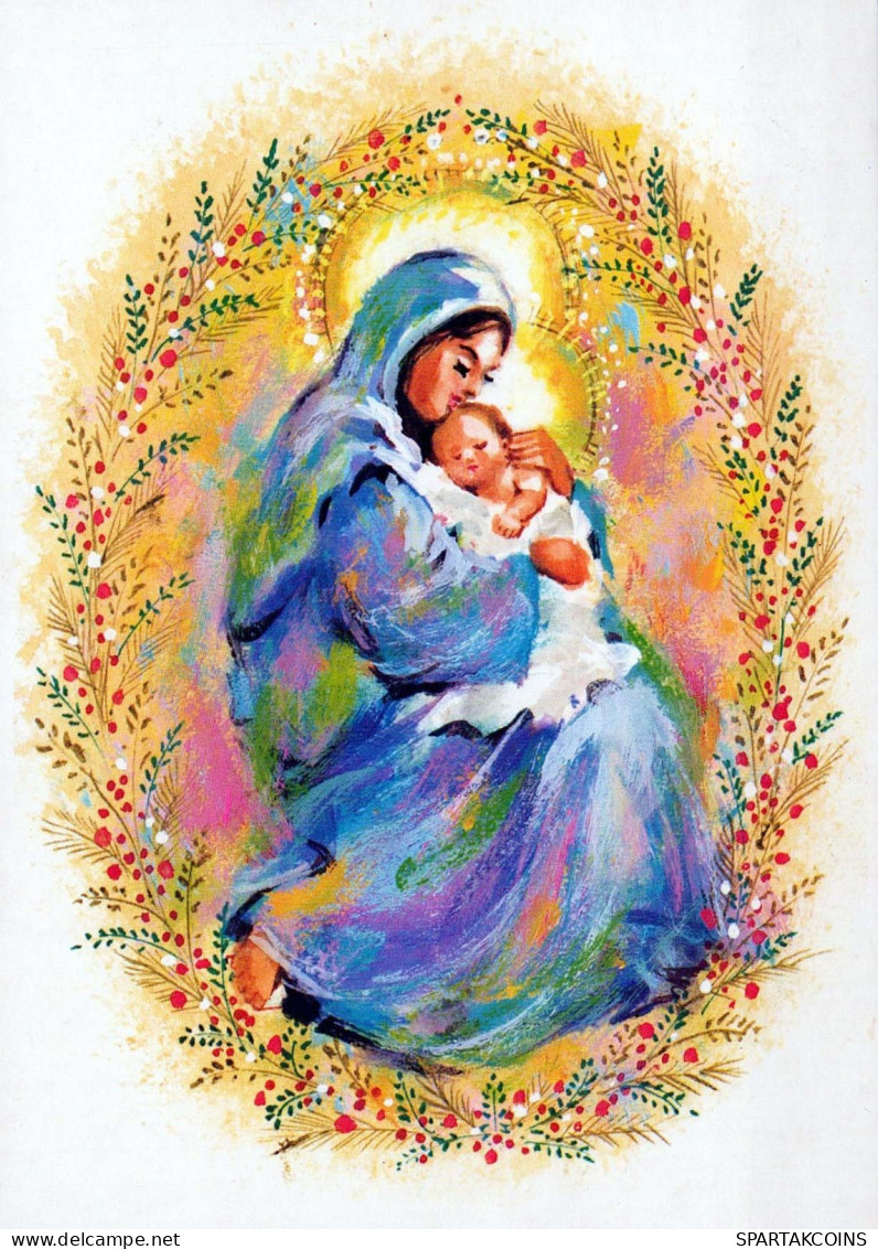 Jungfrau Maria Madonna Jesuskind Religion Vintage Ansichtskarte Postkarte CPSM #PBQ065.DE - Virgen Mary & Madonnas