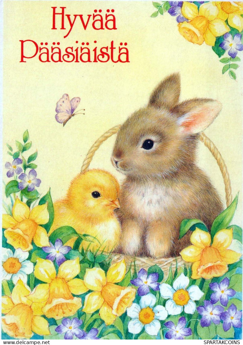 OSTERN KANINCHEN Vintage Ansichtskarte Postkarte CPSM #PBO359.DE - Pâques