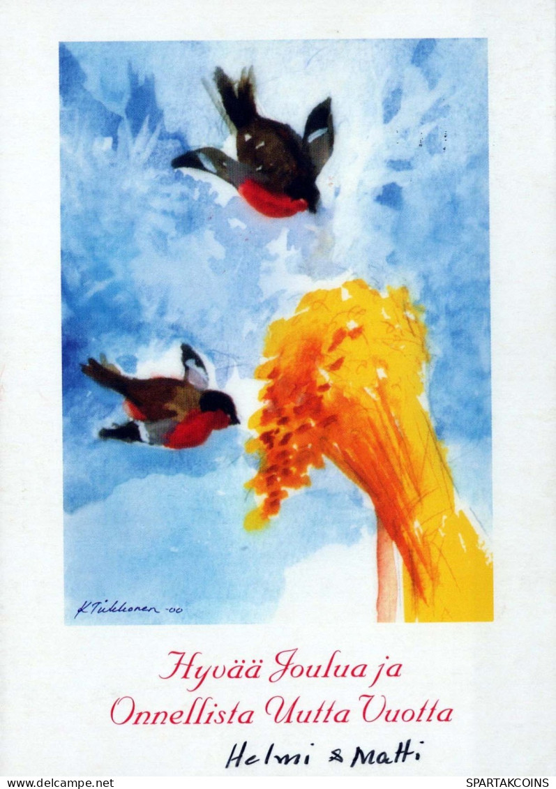 Neujahr Weihnachten VOGEL Vintage Ansichtskarte Postkarte CPSM #PBM605.DE - New Year
